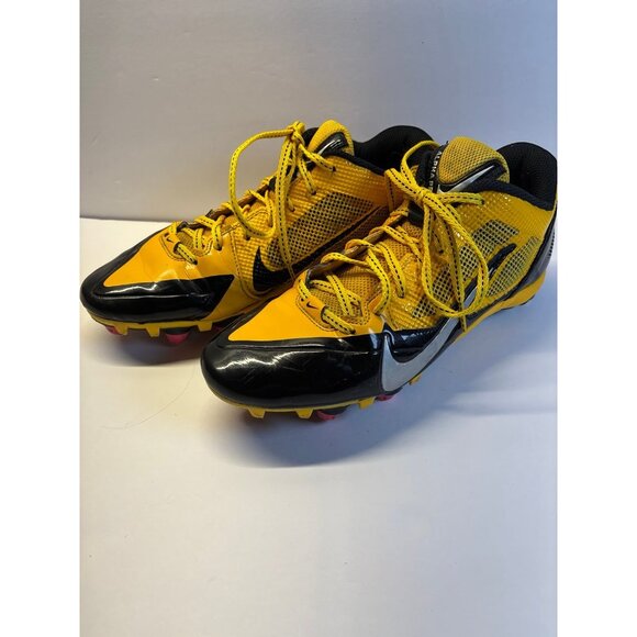 Nike Alpha Pro Flywire Cleats (black & Yellow)‎ size 9.5 - Picture 1 of 10